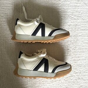MIA Town Ivory Black Tan Platform Lug Sole Sneakers GS1421402 Womens 6.5M Chunky
